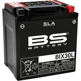 BATERIA BS BIX30L YTX30L SLA AGM 30A 400A