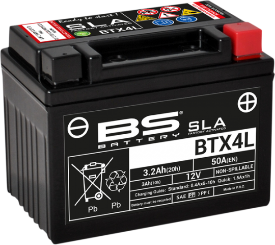 BATERIA BS BTX4L / BTZ5S SLA 12V 65A