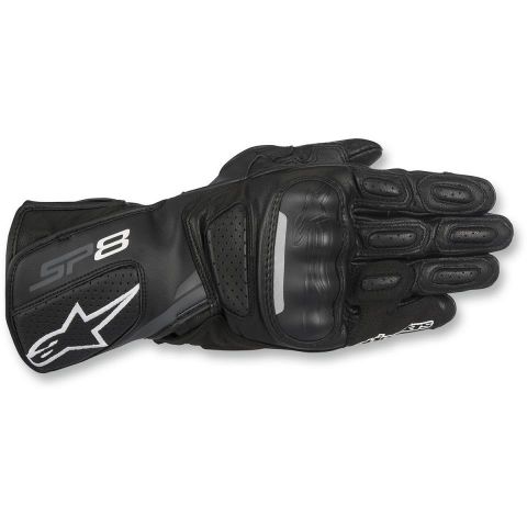 GUATE ALPINESTAR SP-8 V2 PIEL LARGO NEGRO/GRIS