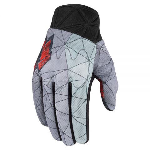 GUANTES IICON ANTHEM BLENDER GRIS/ROJO