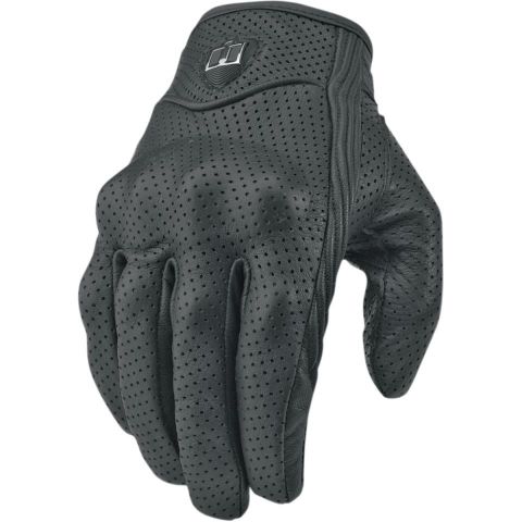 GUANTES ICON PURSUIT PERFORATED NEGRO PIEL M