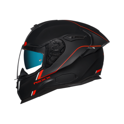 CASCO NEXX SX.100R FRENETIC NEGRO/ROJO MATE